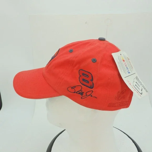 Budweiser Dale Earnhardt Jr 8 NASCAR Racing Red Baseball Cap Hat Men - Picture 3 of 11